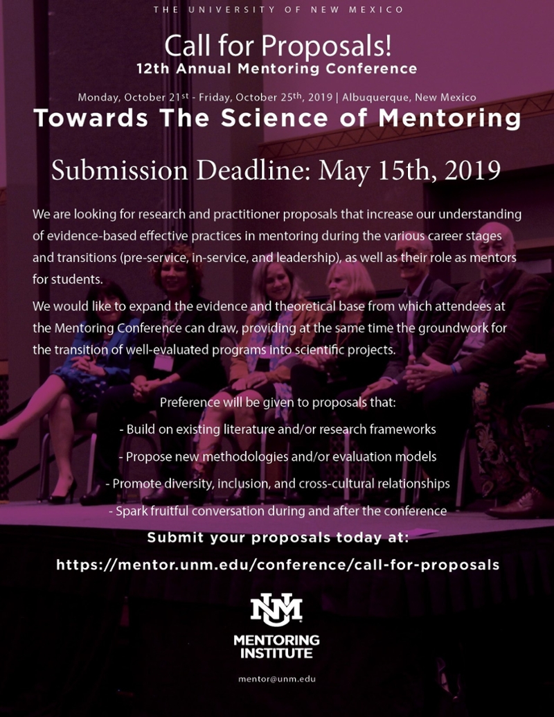 (LOCAL) Call for Papers: UNM Mentoring Institute 2019 [article image]