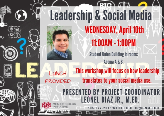 (UNM) Leadership and Social Media: Presented by UNM Men of Color Initiative [article image]